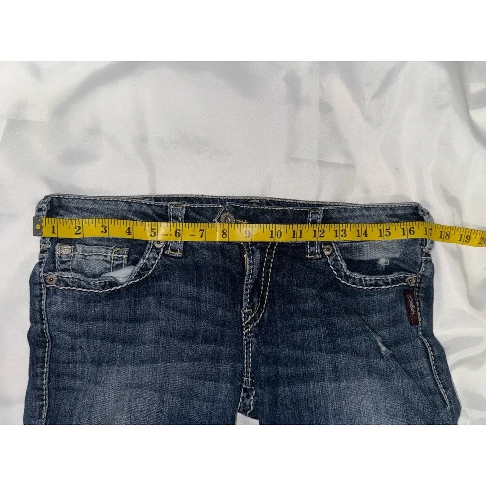 Silver jeans‎ low rise embellished wings capri jeans 32 (runs small in thighs) - Picture 8 of 12